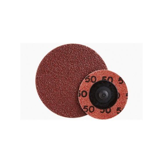 INDASA 7302-24 Rhynolock Locking Grinding Disc, 2 in Dia, 24 Grit, R-Type Male Screw with Roloc