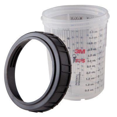 3M™ PPS™ 16115 Mini Cup and Collar, 200 mL, For Use With PPS™ Paint Preparation Systems