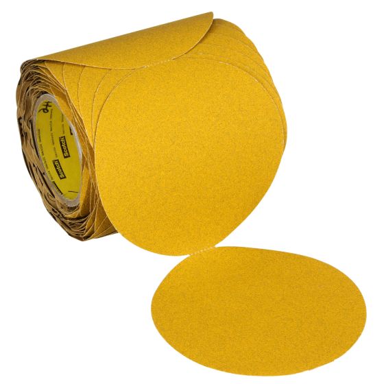 3M Stikit Gold Abrasive Disc Roll 09311, 80D, 6 in (150 mm), No Hole, 100 pcs/RL
