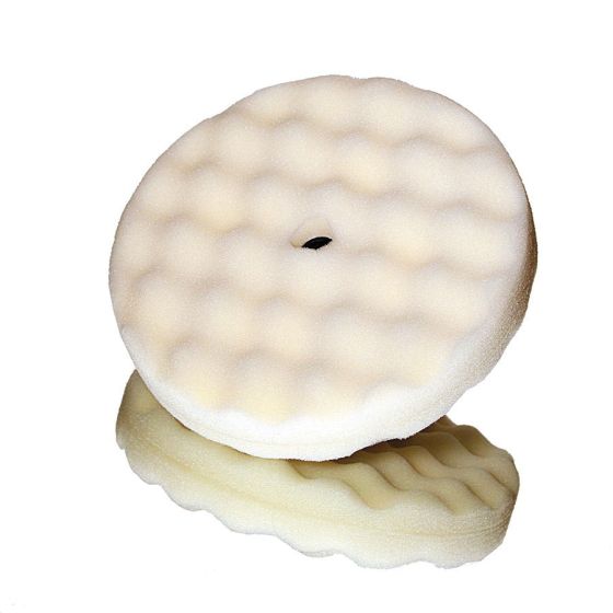 Perfect-It™ 05706 Double-Sided Compound Pad, 8 in Dia, Hookit™ Attachment, Foam Pad, White