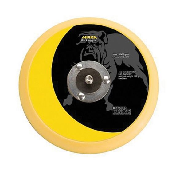 Mirka® 106 Vinyl Faced Back-Up Pad, 6 in Dia, PSA Attachment