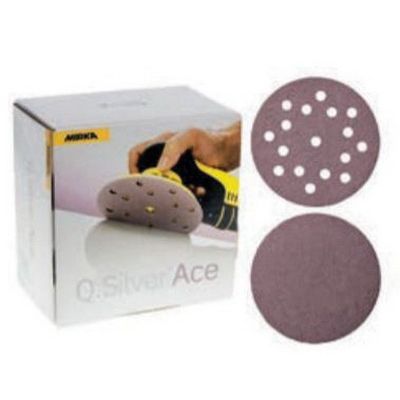 Mirka® Q.Silver® Micro 2C6221500 2C Series Semi-Open Coated Grip-On Sanding Disc, 6 in, P1500 Grit
