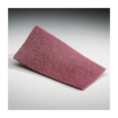 Norton® Bear-Tex® Thin Flex™ 06166 Thin-Flexible Hand Pad, 4-1/2 in W x 9 in L, 320/400 Grit, Maroon